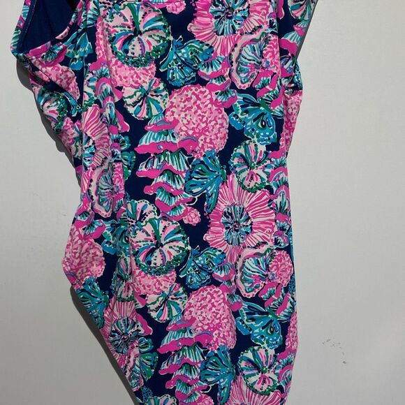 Lilly Pulitzer Women's Multicolor Leola Oyster Bay One Piece Swimsuit Size 12 - Picture 7 of 12